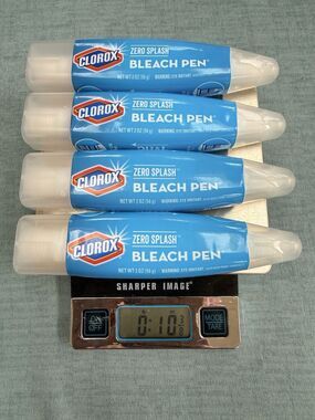 Lot Of 4 Clorox Bleach Pens Discontinued 2 Oz Pens Zero Splash